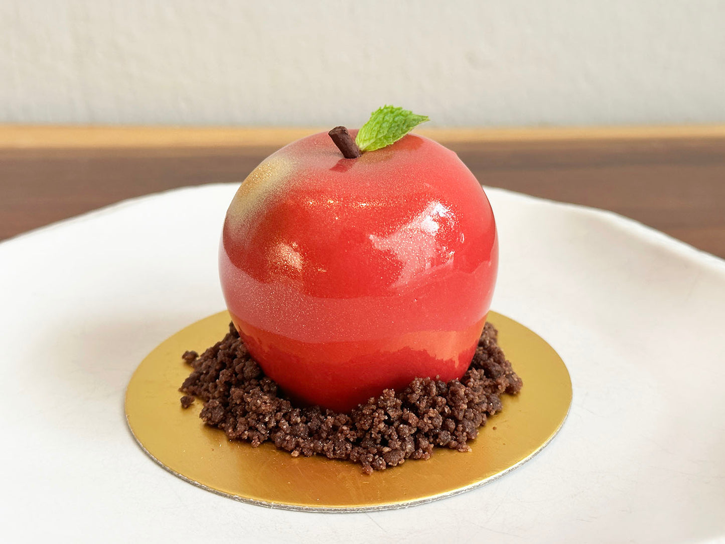 Apple and Rose Lychee Mousse
