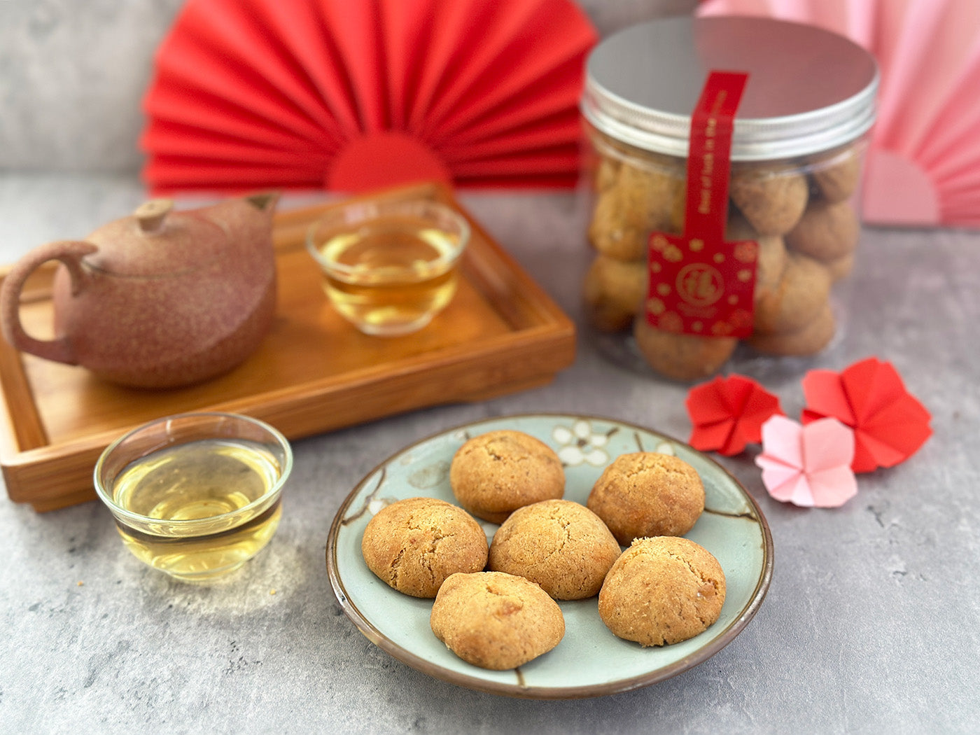 Long Jing Tea with Orange Peel Cookies